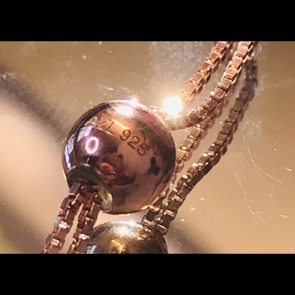 Rose sterling silver CZ bolo bracelet NEW! - Picture 7 of 7
